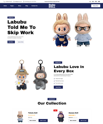 玩偶限量版玩具店电商商城模板